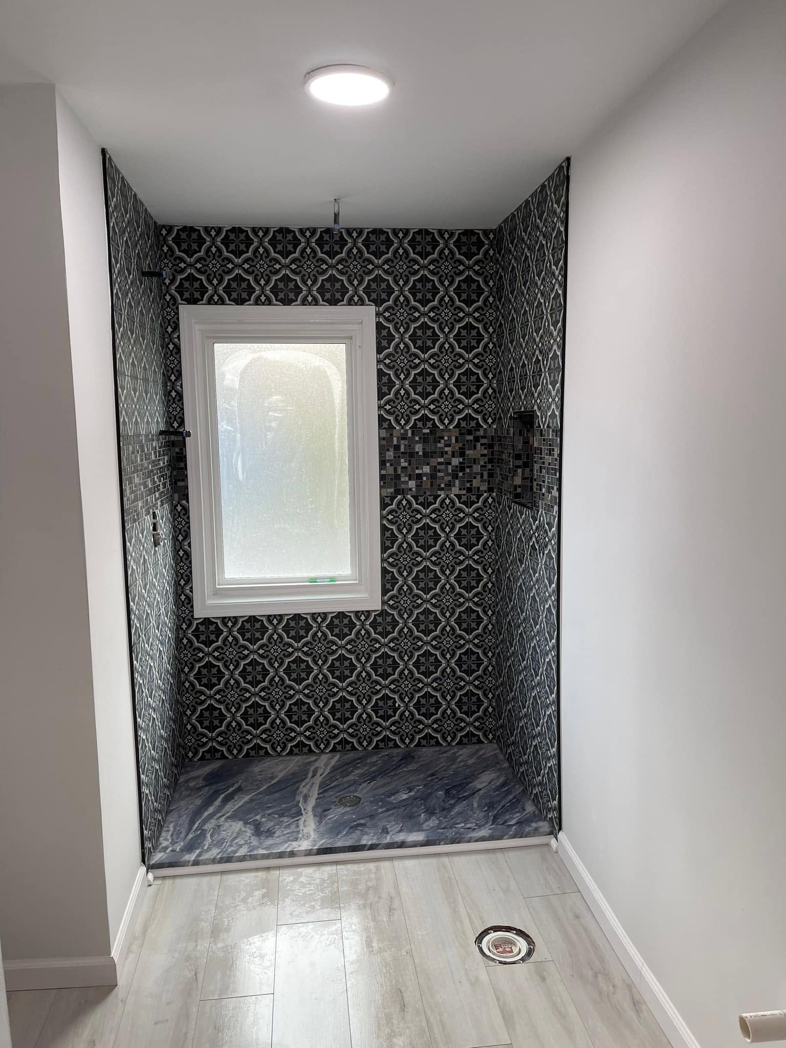 After: shower bathroom renovation