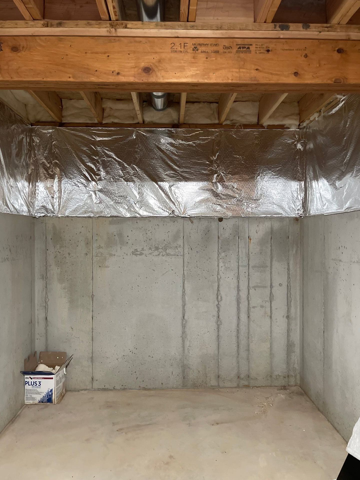 Before: unfinished basement